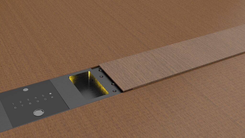 KMAN-MAX customized with deep tones to match high-end door skins, minimizing visual footprint and maintaining design integrity.