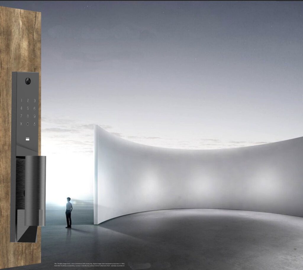 KMAN-VX architectural smart lock for luxury villa entrance doors
