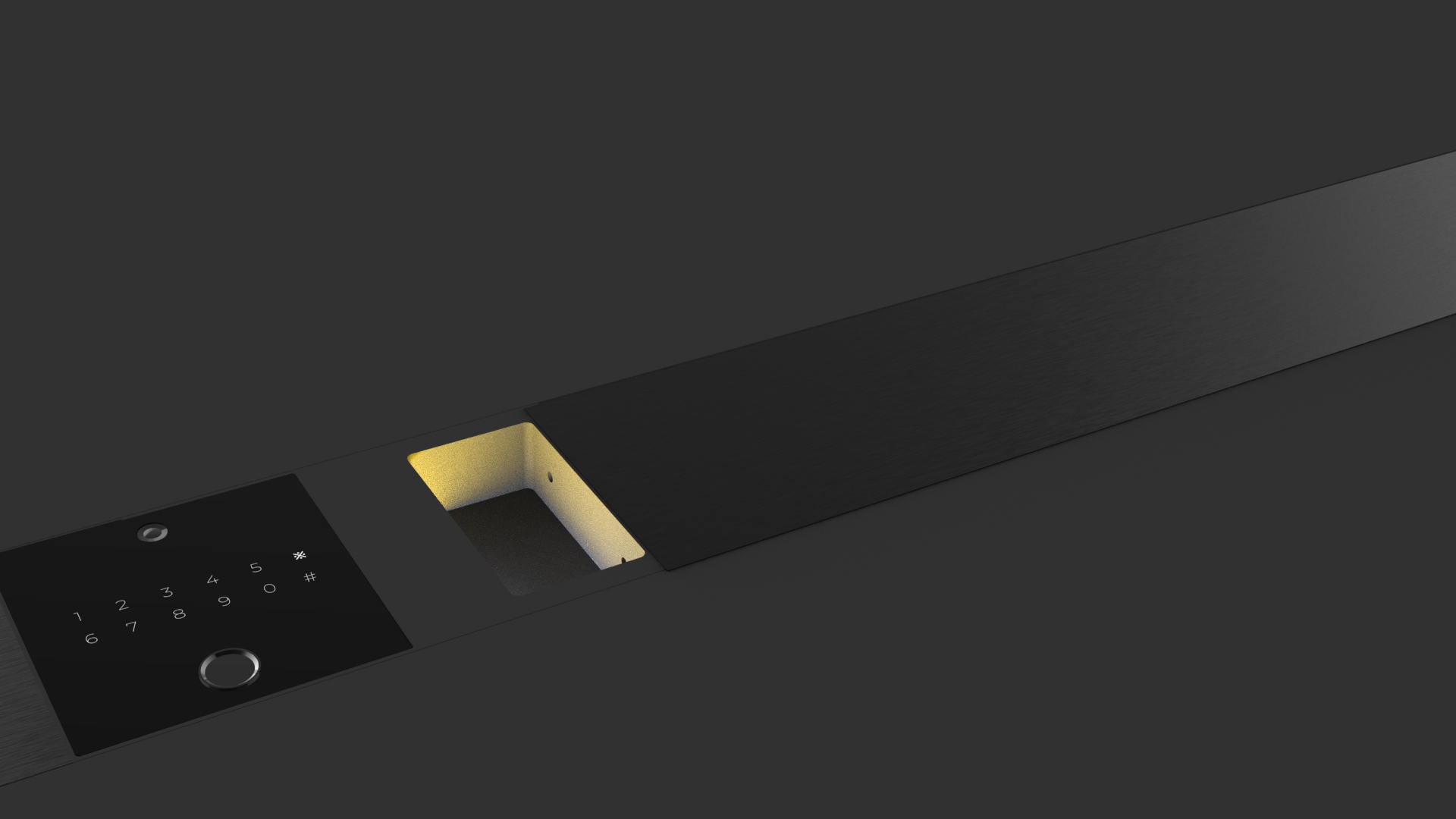 Embedded smart entry system integrated into architectural door structure